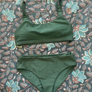 NWOT Carve Design Compression Bikini Cilantro Green